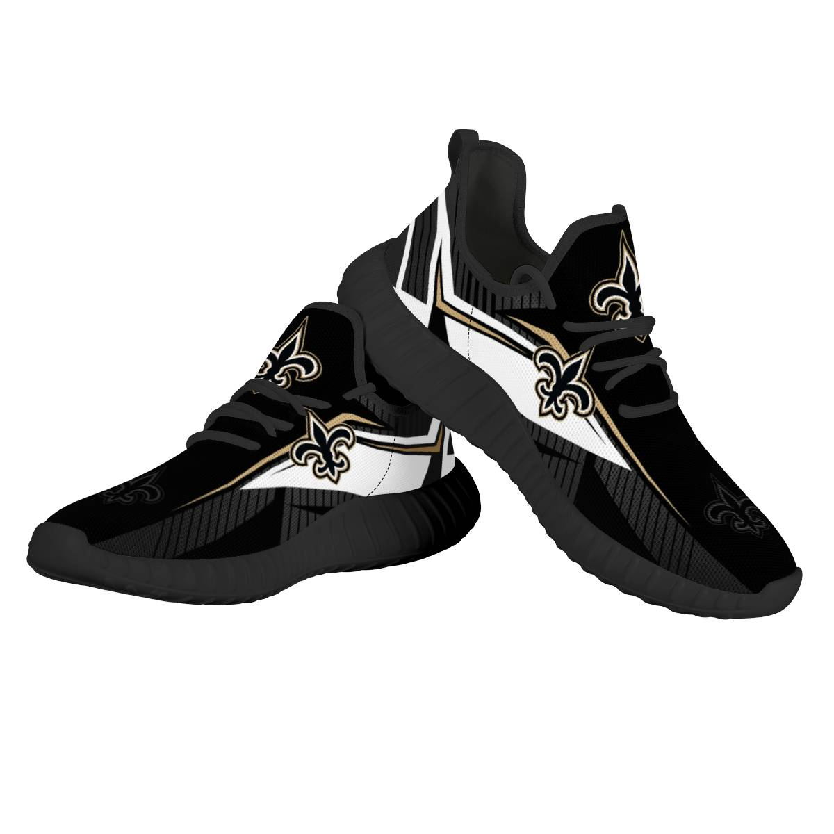 Women's NFL New Orleans Saints Mesh Knit Sneakers/Shoes 004
